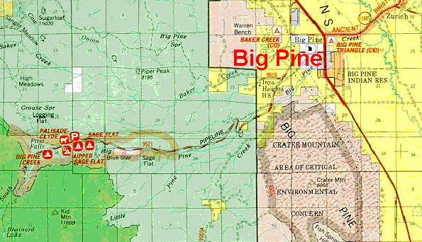 Big Pine Area Map