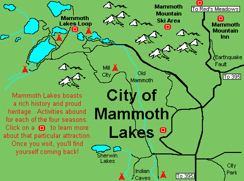 Mammoth Lakes Area Map