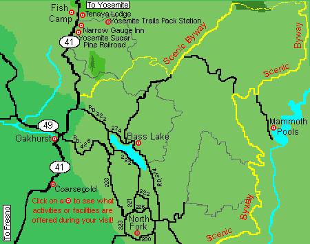 Oakhurst Area Map