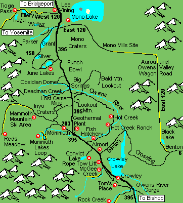 Convict Lake Area Map Convict Lake Area Map
